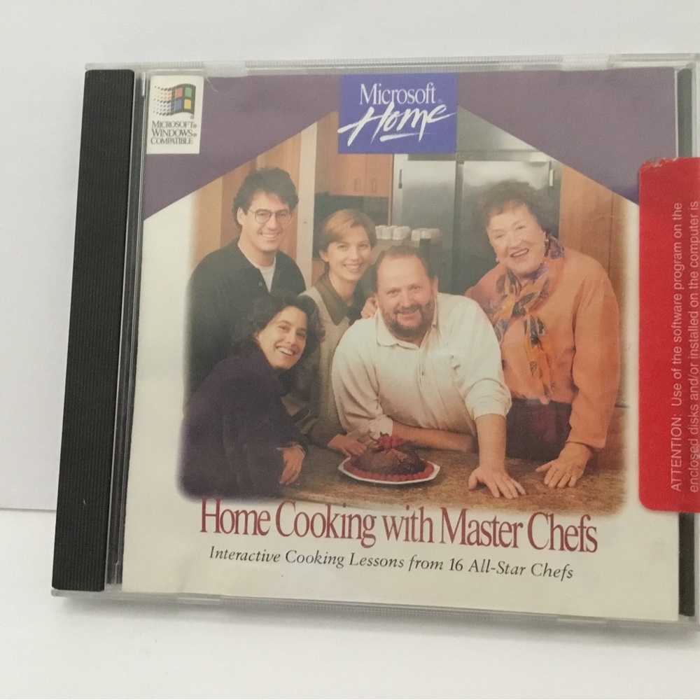 CD-ROM. Julia Childs hosted,home cooking Master Chefs. Microsoft 1995 Vintage